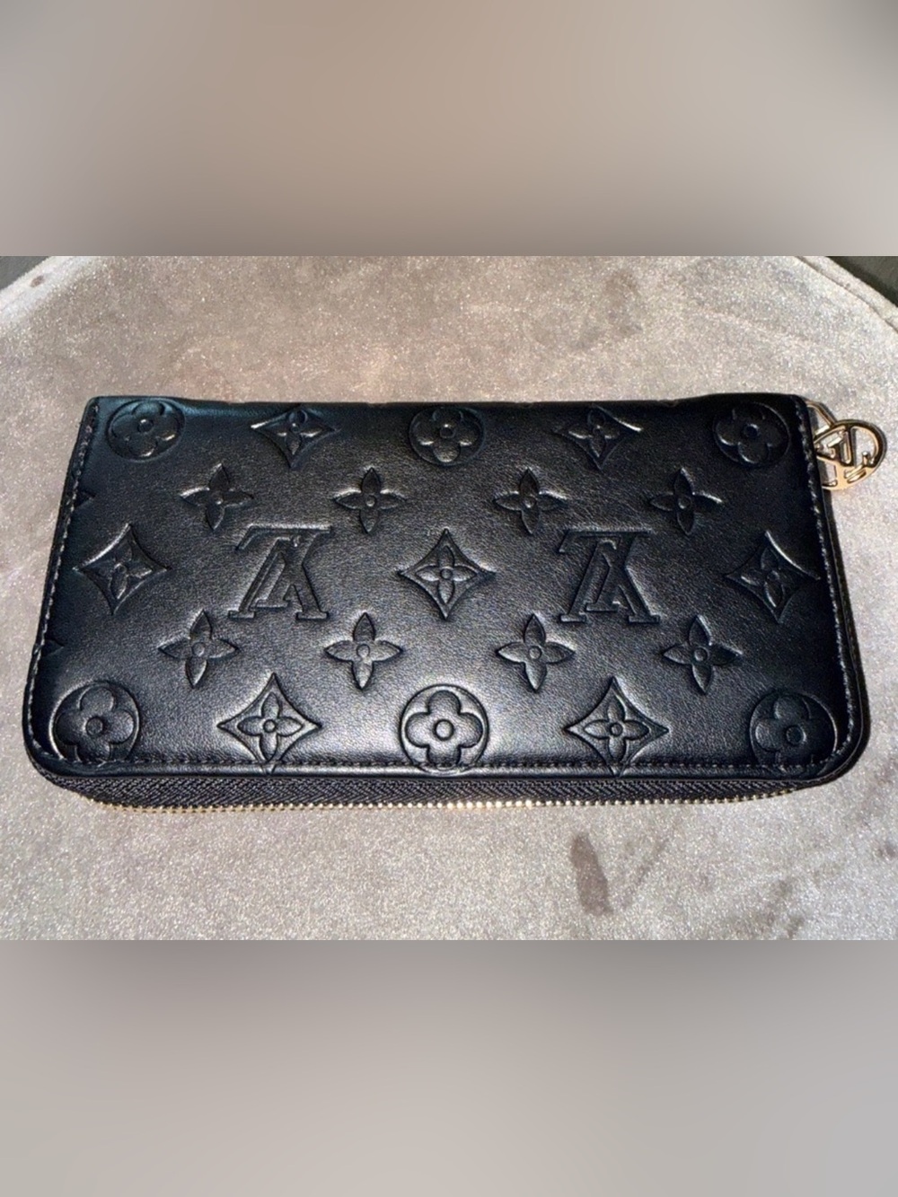 NEW LV inspired Print Boulogne PM Black Embossed Monogram Empreinte Shoulder Bag - Picture 10 of 12